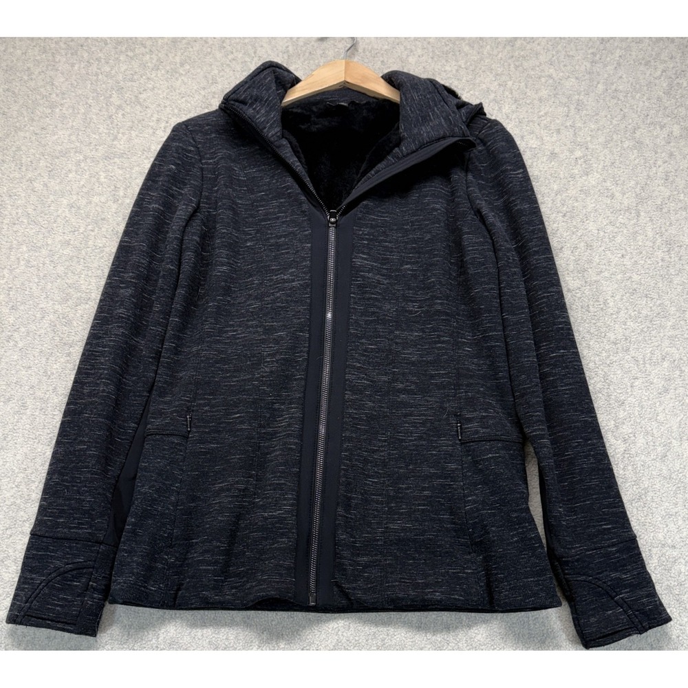 Athleta Womens Victory Hoodie & T-Shirt Black White Full Zip Modern Outdoor M